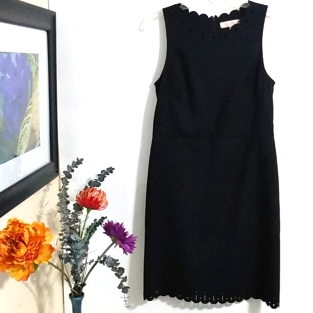 ANN TAYLOR LOFT NWT BLACK SHEATH DRESS SIZE 6